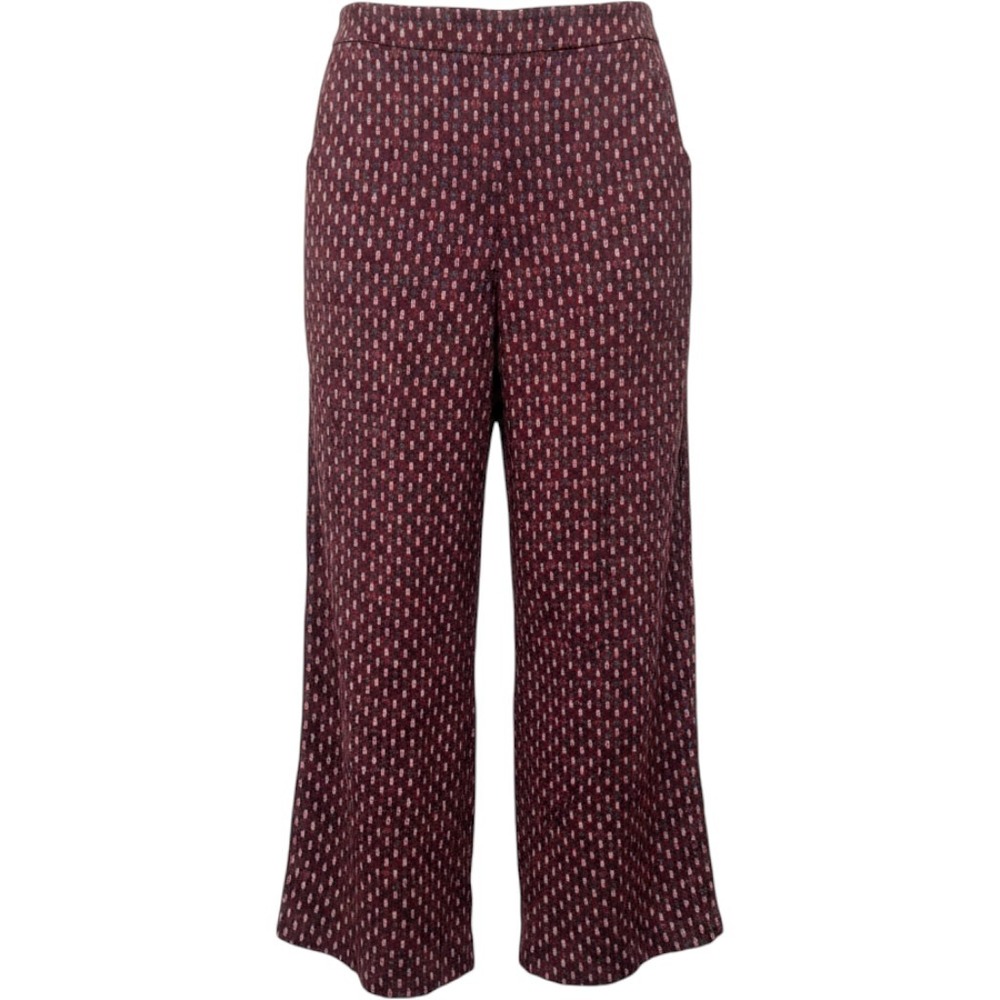 Old Navy Playa Wide Leg Pants Red Geometric Medallion High Rise Womens Large